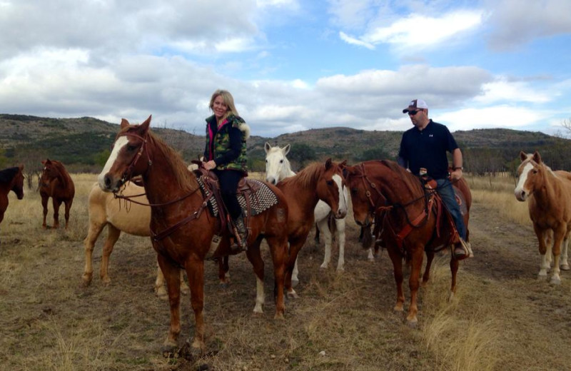 Horseback riding at Neal's Lodges.