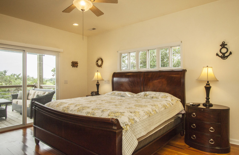 Rental bedroom at Oak Island Accomodations.