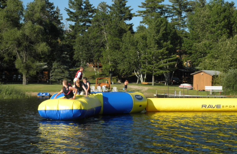 Water trampoline at Kokomo Resort.