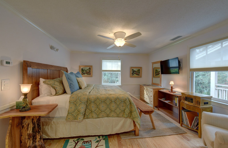 Guest room at The Grey Owl Inn.