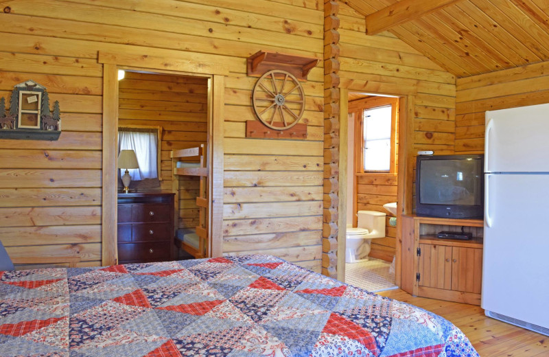 Cabin interior at Yogi Bear's Jellystone Park Quarryville.