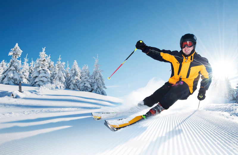 Skiing near Fairmont Hot Springs Resort.