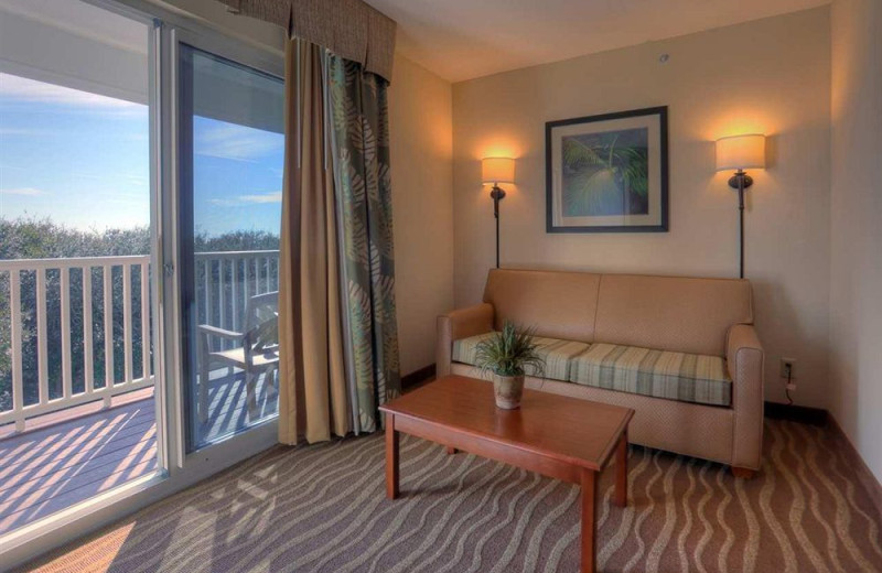 Guest room at Hampton Inn & Suites Jekyll Island.