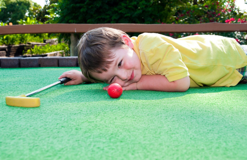 Mini golf at Stony Brook Cabins LLC.