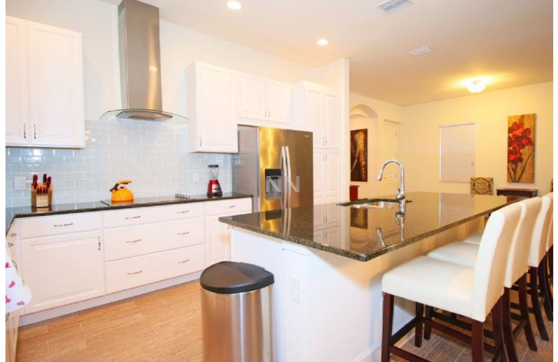 Rental kitchen at Favorite Vacation Homes.