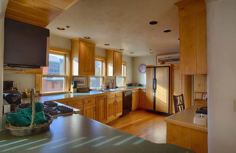 Vacation rental kitchen at Grand Targhee Resort.