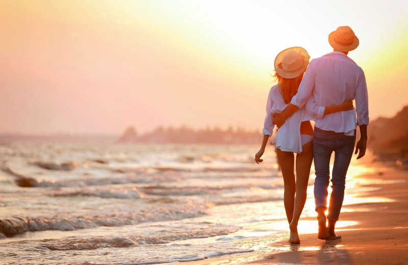 Couple on beach at La Isla - Casa del Mar.