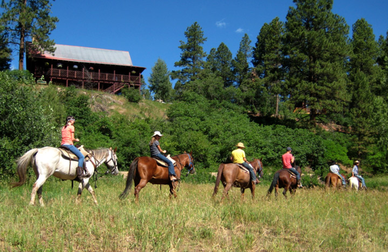 Horseback riding at Colorado Trails Ranch.