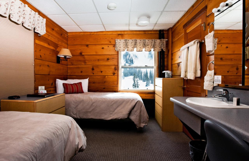 Guest room at Alta Lodge.