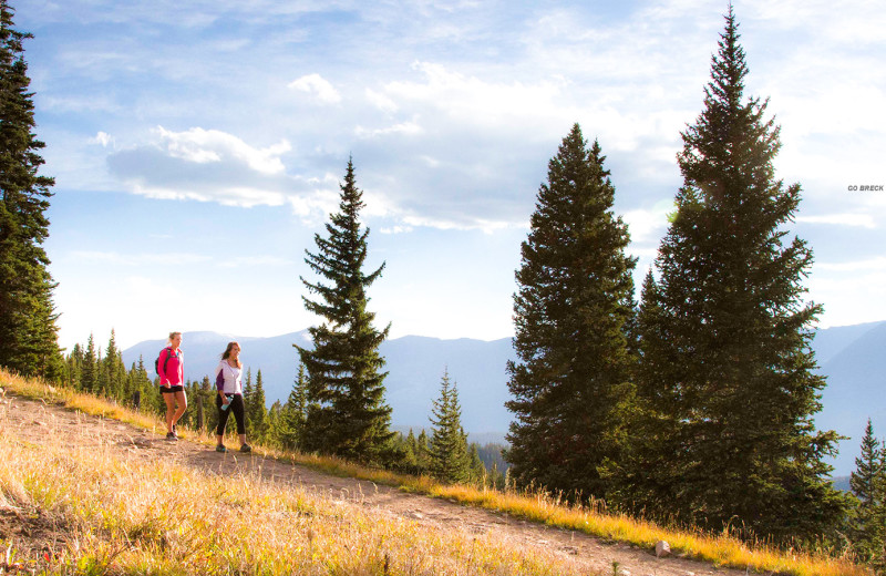 Mountain hiking at Lodge by the Blue.