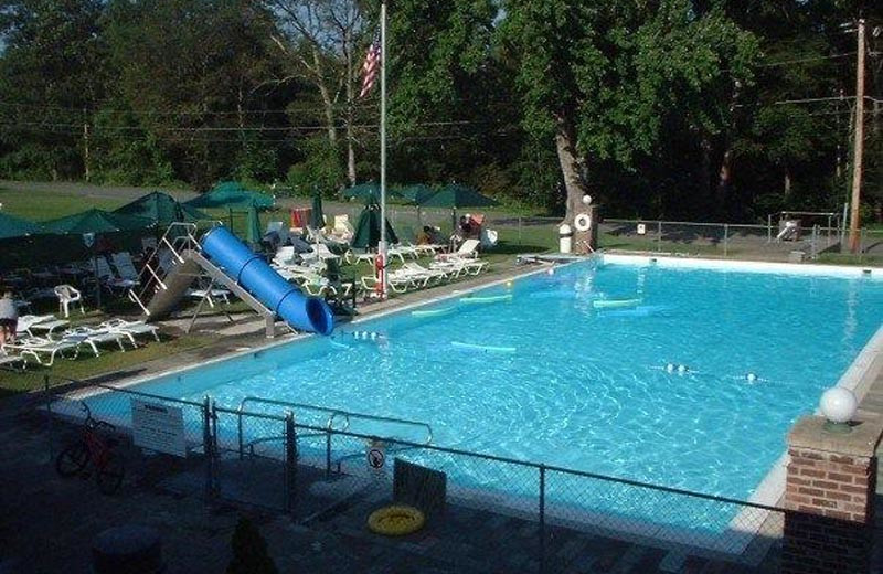 Outdoor pool at Baumann's Brookside Summer Resort.