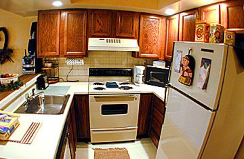 Kitchen View at Baskins Creek Cabin Rentals