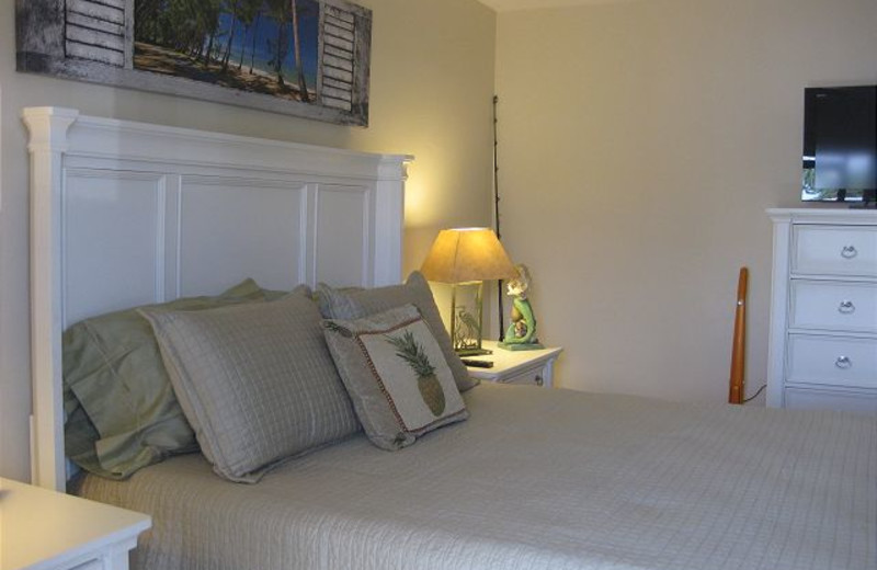 Vacation bedroom at Harborview Rentals.