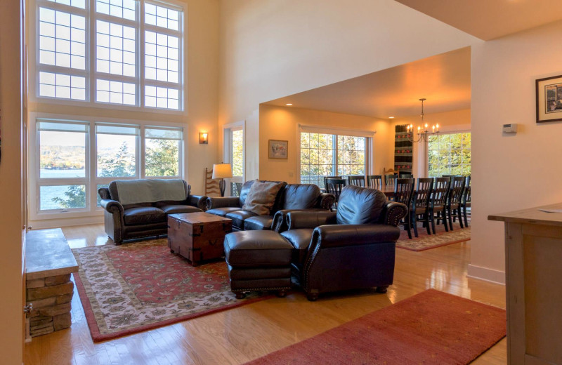 Rental living room at Finger Lakes Premiere Properties.