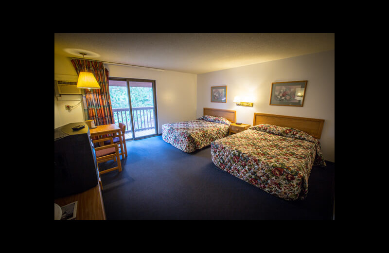 Guest room at Northern Pine Inn.