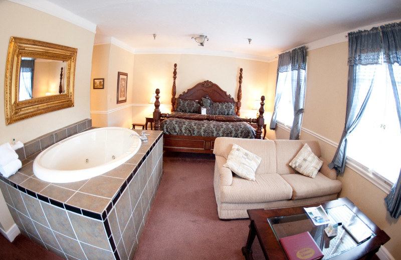 Guest room at The Lake Lure Inn and Spa.