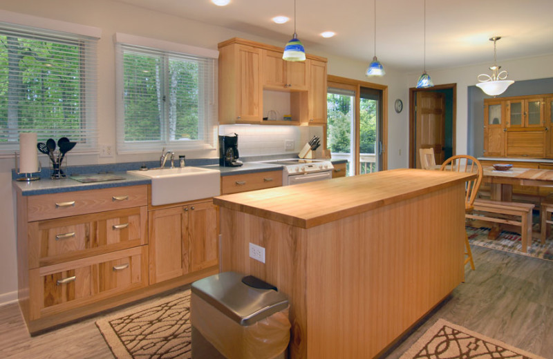 Cottage kitchen at The Shallows Resort.