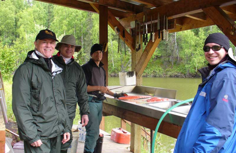 Fish cleaning at The Northwoods Lodge.