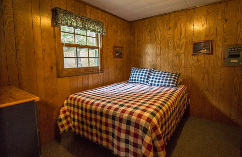 Cabin bedroom at Wilderness Bay Lodge and Resort