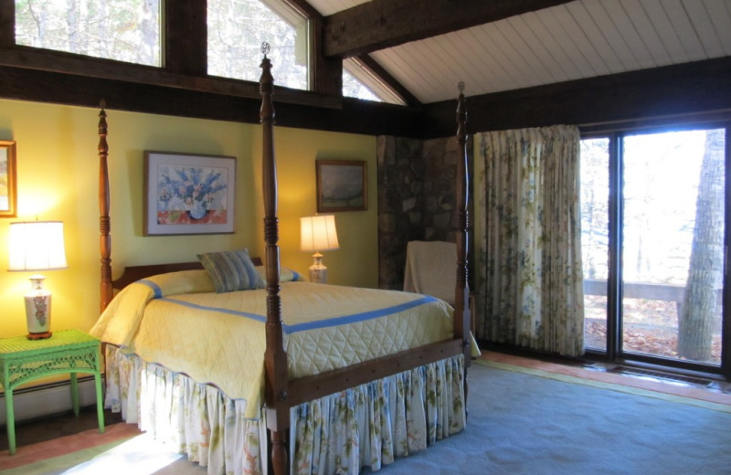 Rental bedroom at Vacation Cottages.