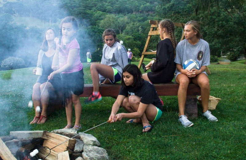 Bonfire at Cataloochee Ranch.