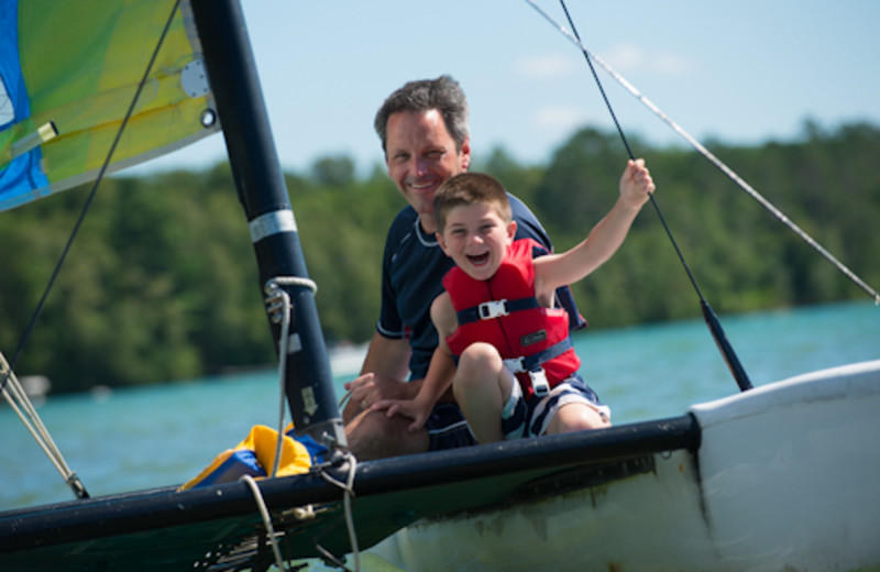 Sailing at Sugar Lake Lodge.