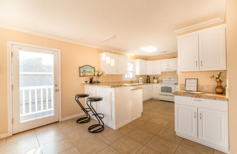 Rental kitchen at Ryson Vacation Rentals.