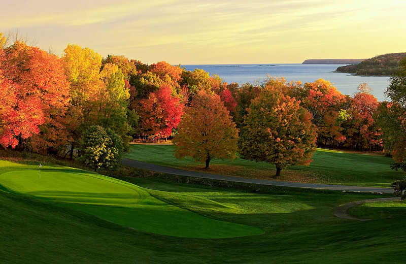 Golf course at Waterbury Inn Condominium Resort.