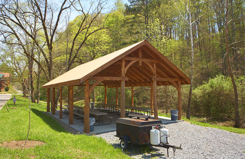 Picnic area at Alpine Mountain Chalets.