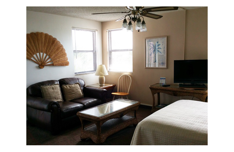 Guest bedroom at Gulf Winds Resort Condominiums.