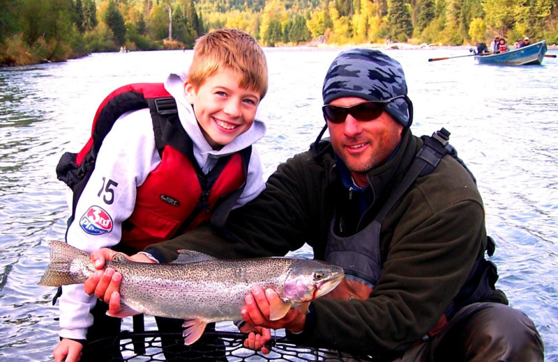 Fishing at Kenai River Drifter's Lodge.