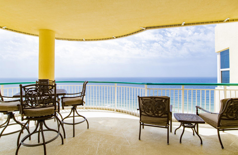 Rental balcony at Beach Colony Resort.