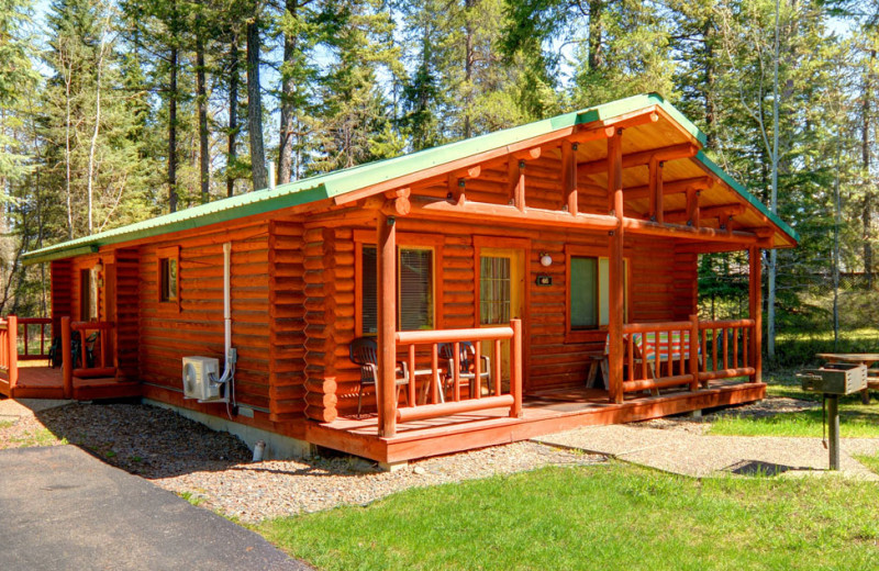 Cabin exterior at North Forty Resort.