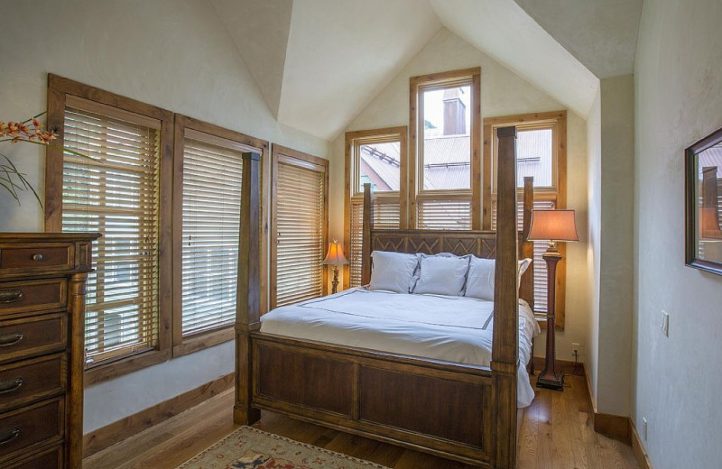 Rental bedroom at Welcome to Telluride Vacation Rentals.