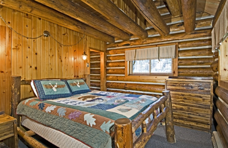 Cabin duplex interior at Redfish Lake Lodge.