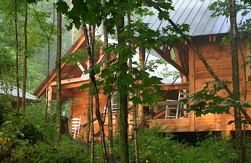 One of the twenty rustic cabins at Common Ground Center.