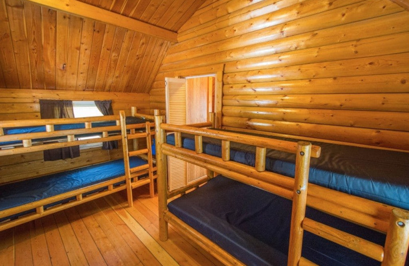 Cabin bunk beds at Colorado Springs KOA.