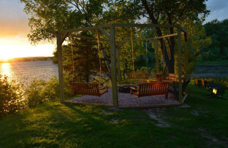 Relaxing at Curriers Lakeview Lodge.