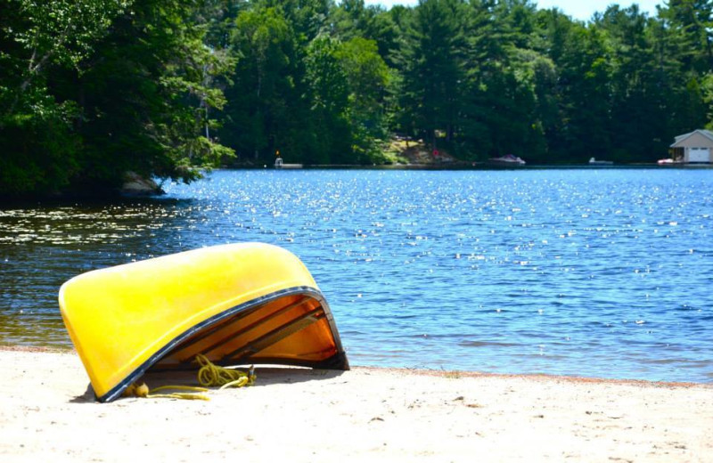 Canoe at Grand Tappattoo Resort.