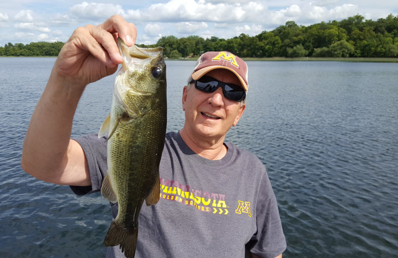 Fishing at GrandStay Parkers Prairie.