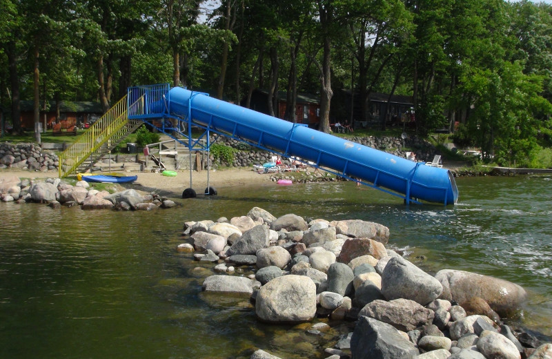 Beach slide at Acorn Hill Resort.