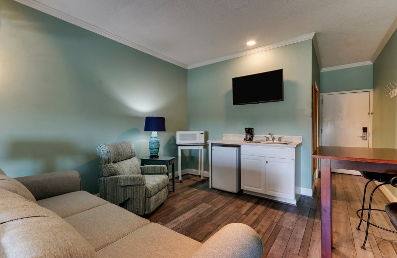 Guest room at Palm Suites.