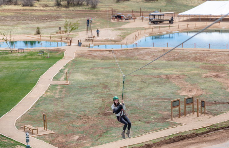 Zip line at Zion Ponderosa Ranch Resort.