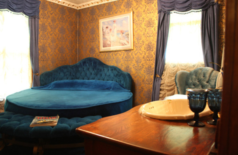 The Blue Lagoon Room at The 1887 Hansen House Bed & Breakfast.