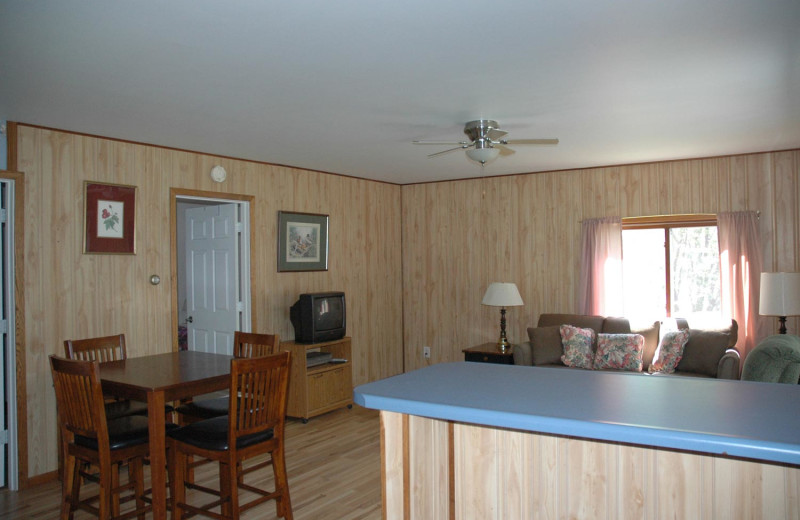 Cottage interior at The Shores of Fox Lake.