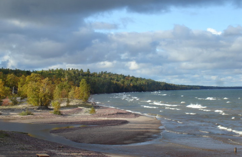 Beach Overlooking Lake Superior at Eagle River Inn.