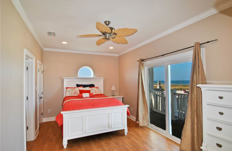 Rental bedroom at Dauphin Island Beach Rentals, LLC.