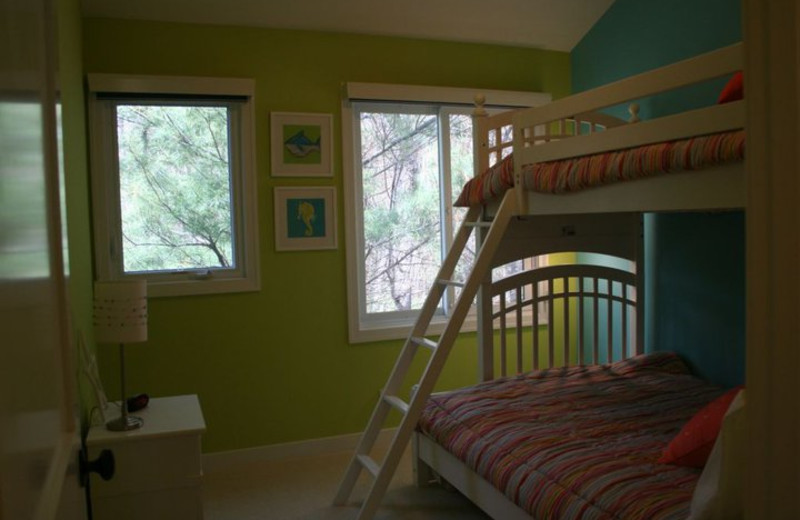 Vacation rental bedroom at The Beach House.