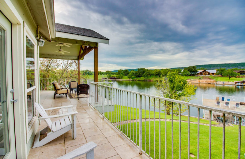 Rental deck at Still Waters Vacation Home.