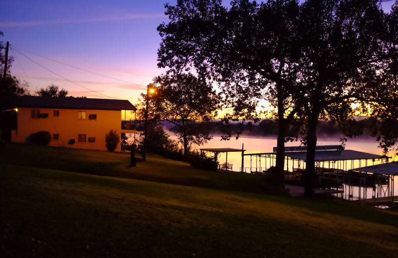 Sunrise over the lake is glorious at Valentine Lakeside.